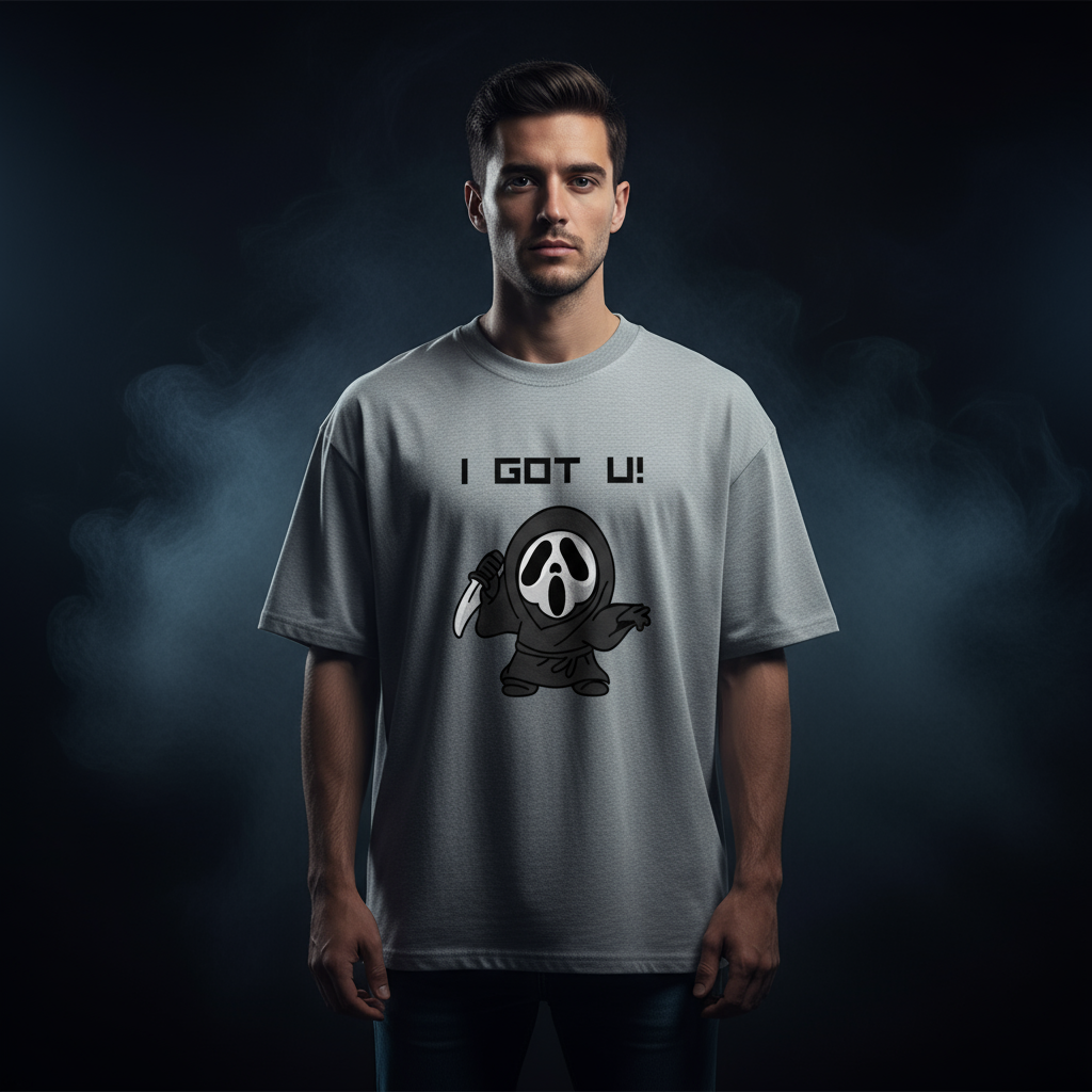 “I Got U!” Oversized Organic Tee – Scary Movie Edition